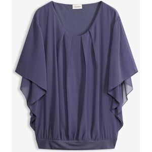 bonprix, bonprix Chiffonbluse "Chiffonbluse mit Untertop" Oversize-Passform, für festliche Anlässe, mit elastischem Bund