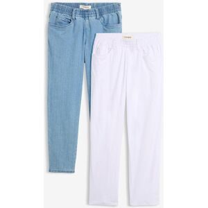 bonprix, bonprix Straight-Jeans Packung, 2 gerades Bein, mit erhöhtem Gummibund, in Stretch-Qualität