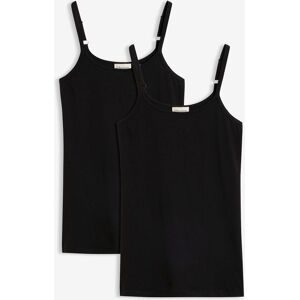 bonprix, bonprix Shirttop Packung, 2 Slim fit, ohne Ärmel, langer Schnitt, aus Baumwolle mit Elasthan