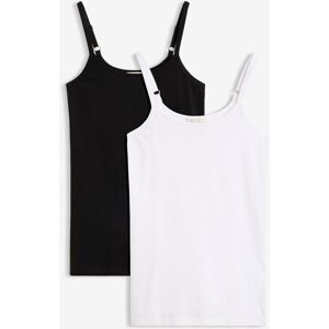 bonprix, bonprix Shirttop Packung, 2 Slim fit, ohne Ärmel, langer Schnitt, aus Baumwolle mit Elasthan