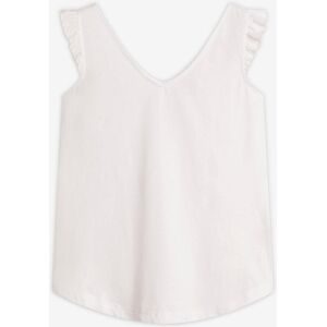 bonprix, bonprix Shirttop lockerer loose fit, mit süsser Rüsche, aus Baumwolle