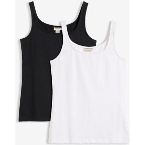 bonprix, bonprix Tanktop Packung, 2 tlg. taillierte Passform, mit Carré-Ausschnitt