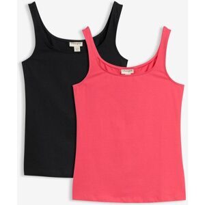 bonprix, bonprix Tanktop Packung, 2 tlg. taillierte Passform, mit Carré-Ausschnitt