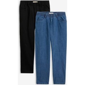 bonprix, bonprix Straight-Jeans Packung, 2 gerades Bein, mit erhöhtem Gummibund, in Stretch-Qualität