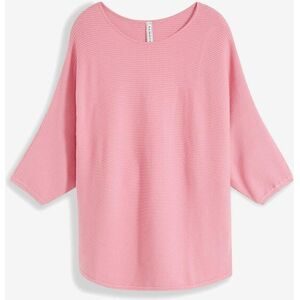 bonprix, bonprix Strickpullover 1 aus Viskose, mit Rippstruktur, halber Fledermausarm