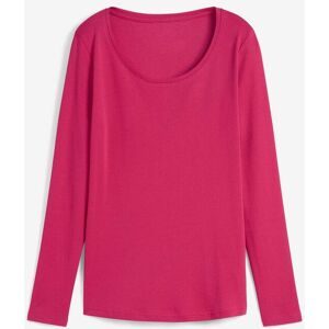 bonprix, bonprix Langarmshirt leicht taillierte Passform, Rundhalsausschnitt, aus reiner Baumwolle