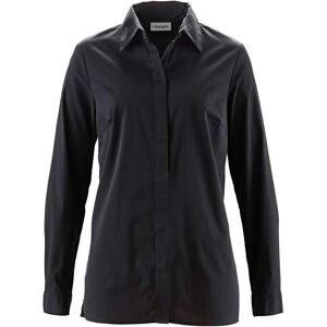 bonprix, bonprix Langarmbluse "Long-Stretch-Bluse" lockere Passform, mit Stehkragen, mit verdeckter Knopfleiste