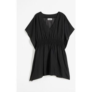 bonprix, bonprix Longtunika 1 luftiger Webstoff, transparente Optik, tiefer V-Ausschnitt