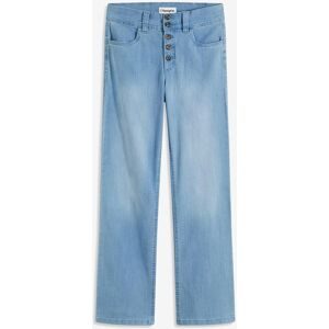 bonprix, bonprix Straight-Jeans "Straight-Jeans High Waist, Stretch" Regular Fit, mit Elasthan-Anteil, mit 5-Knopf-Form