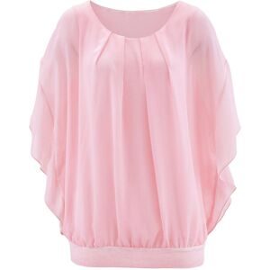 bonprix, bonprix Chiffonbluse "Chiffonbluse mit Untertop" Oversize-Passform, für festliche Anlässe, mit elastischem Bund