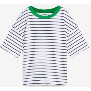 bonprix, bonprix T-Shirt Oversize-Passform, Halbarm-Design, mit Streifenmuster
