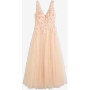 bonprix, bonprix Maxikleid für festliche Anlässe, aus Tüll mit floraler Applikation, Maxi-Länge