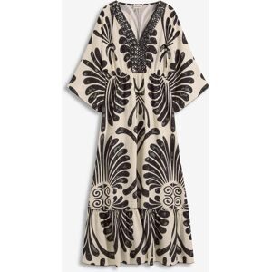 bonprix, bonprix Maxikleid 1 tlg. für Frühling und Sommer, aus Viskose, Oversize Passform, mit Druck