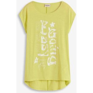bonprix, bonprix Longshirt aus Baumwolle, mit modischem Druck, Slim Fit, Kurzarm-Design