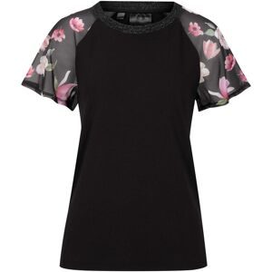 bonprix, bonprix T-Shirt bequeme Passform, Kurzarm-Design, mit Chiffonärmeln