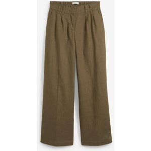 bonprix, bonprix Bundfaltenhose aus Leinen, strapazierfähiges Material, Loose Fit, mit Knittereffekt