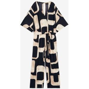 bonprix, bonprix Jumpsuit bequeme Passform, mit 3/4-Ärmeln, elastischer Materialmix