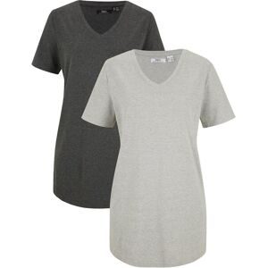 bonprix, bonprix Longshirt Packung, 2er, mit V-Ausschnitt, Kurzarm-Design, im praktischen 2er-Pack