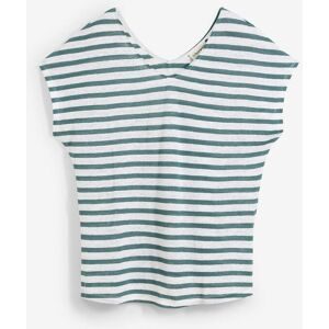 bonprix, bonprix T-Shirt Oversize Passform, Kurzarm, V-Ausschnitt, aus Leinen, pflegeleicht