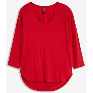 bonprix, bonprix T-Shirt lässige Passform, Vokuhila Schnitt mit abgerundetem Saum, 3/4-Ärmel