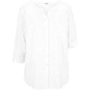 bonprix, bonprix Langarmbluse "Bluse mit Leinen, 3/4 Arm" Regular Fit, für den Alltag, aus Leinen und Baumwolle