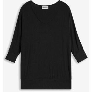 bonprix, bonprix Oversize-Shirt "Oversized-Shirt aus fliessender Viskose" weite Passform, 3/4-Ärmel, weiter Ausschnitt, aus Viskose