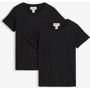 bonprix, bonprix T-Shirt Packung, 2 Stk. lockere Passform, Kurzarm, Rundhalsausschnitt, aus Baumwolle