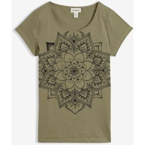 bonprix, bonprix T-Shirt gerade Passform, Kurzarm, mit dekorativem Druck, aus Baumwolle