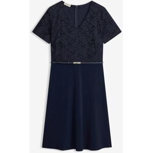 bonprix, bonprix Minikleid festlicher Stil, mit kurzem Arm, ausgestellte Passform
