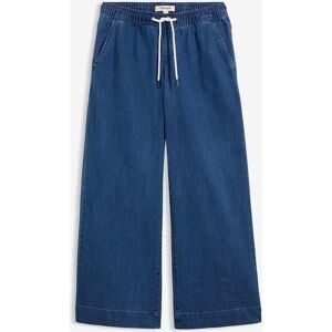 bonprix, bonprix Weite Jeans "Wide Leg Jeans Mid Waist, Stretch" Loose Fit Passform, mit elastischem Bund und Tunnelzug