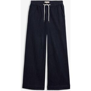 bonprix, bonprix Weite Jeans "Wide Leg Jeans Mid Waist, Stretch" Loose Fit Passform, mit elastischem Bund und Tunnelzug