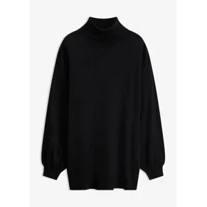 bonprix Rollkragenpullover aus Viskose-Mixschwarz 36Damen