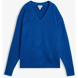 bonprix, bonprix Strickpullover "Oversize-Strick-Pullover" aus weichem Material, mit V-Ausschnitt, Oversized-Passform