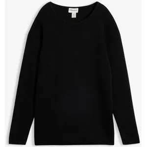 bonprix Milano Rib Pullover mit Rundhalsschwarz 44Damen