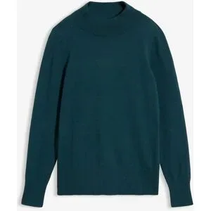 bonprix, bonprix Basic Pullover mit Stehkragen mit recycelter Baumwollepetrol 44Damen