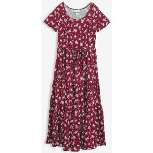 bonprix, bonprix Maxikleid aus reiner Baumwolle, Loose Fit, Kurzarm-Design, mit Allover-Muster