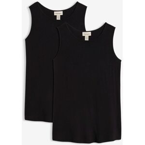 bonprix, bonprix Shirttop Packung, 2 Stk. Longtop in dezenter A-Linie, ärmellos, Viskose-Jersey mit Stretch