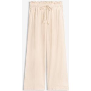 bonprix, bonprix Palazzohose weite Passform, mit Gummibund, aus Viskose, Baumwolle und Leinen
