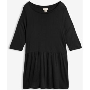 bonprix, bonprix Longshirt bequeme A-Linien-Passform mit angesetztem Volant, 3/4-Ärmel