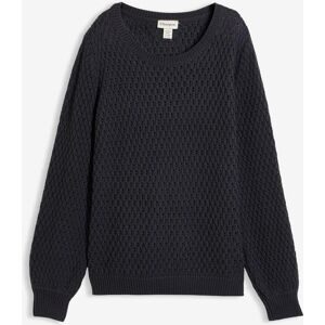 bonprix, bonprix Strickpullover Strukturstrick mit hohem Baumwollanteil, mit Rundhalsausschnitt