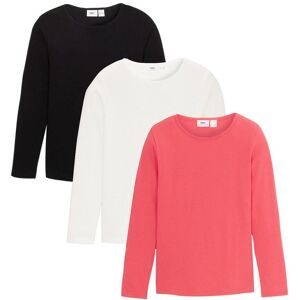 bonprix, bonprix Langarmshirt "Langarmshirt aus reiner Baumwolle (3er Pack)" Packung, 3 Stk. regular fit, aus reiner Baumwolle, Casual Stil