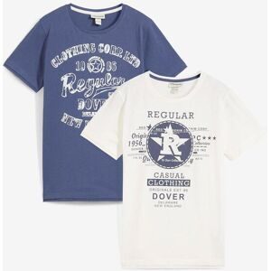 bonprix, bonprix T-Shirt Packung, 2er, 2 Stk. bequeme Passform, Kurzarm-Design, aus reiner Baumwolle