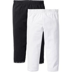 bpc bonprix collection, Mädchen Caprileggings mit Spitzensaum (2er Pack)