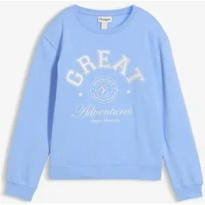 bonprix Sweatshirt aus reiner Bio-Baumwolleblau 128Mädchen