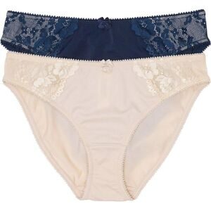 bonprix, bonprix Slip Packung, 2 Stk. klassische Passform, zarte florale Spitze, 2er Pack