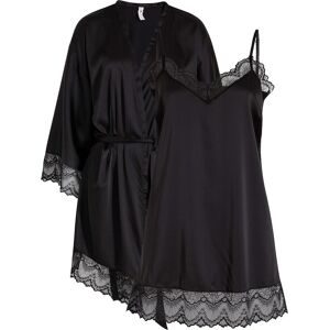 bonprix, bonprix Morgenmantel Set, 2 Stk. im Kimono-Stil mit Negligé, mit hochwertiger Spitze