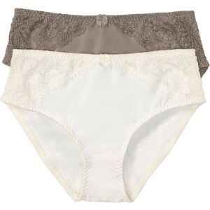 bonprix, bonprix Maxislip Packung, 2 Stk. über die Hüfte geführt, mit floraler Spitze auf der Vorderseite