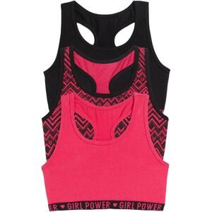 bonprix, bonprix Bustier Packung, 3er, aus Baumwolle und Elasthan, 3er-Pack, mit modischem Schriftzug