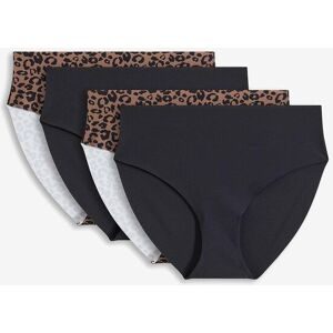 bonprix, bonprix Panty Packung, 4er, Maxislip, mit trendigem Druck, aus elastischem Material