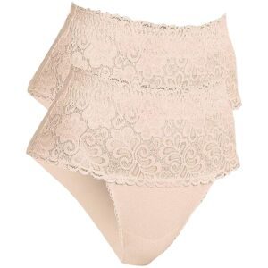 bonprix, bonprix Shapingslip Packung, 2 Stk. mit Spitze, mit Netzfutter, eng anliegende Passform, 2er Pack